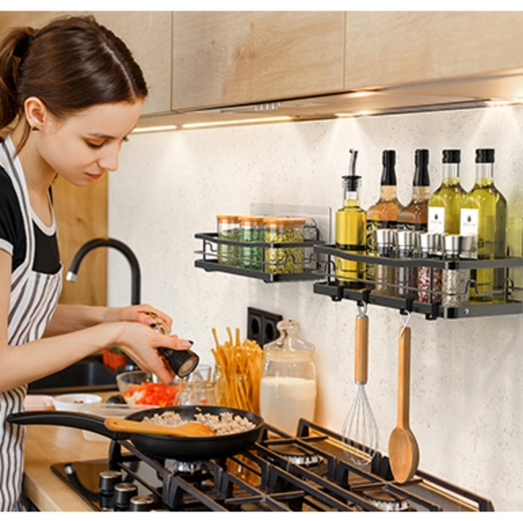 Multi-Purpose Rack - Shower Caddy/Kitchen Spice Rack + Towel Holder - Picture 7 of 11